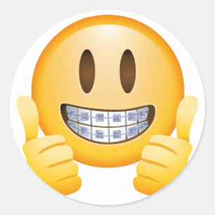 Rond Sticker souriant Emoji