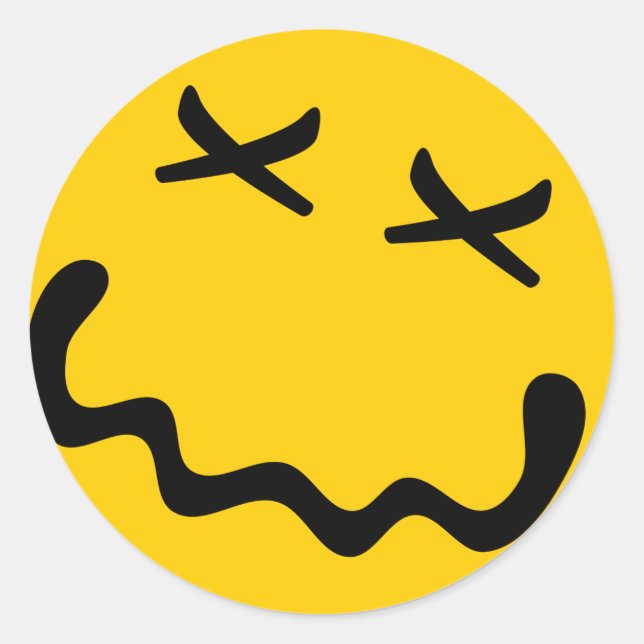 Rond Sticker souriant N2O, brillant (Devant)