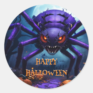 Rond Sticker Spider Monster