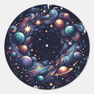 Rond Sticker spiral pour ornement cosmique