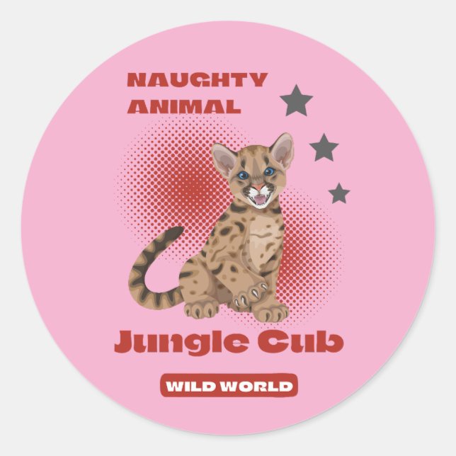 Rond sticker spotted animal (Devant)
