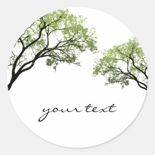 Rond Sticker Spring Trees (Devant)