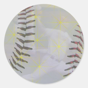 Rond Sticker Star de baseball