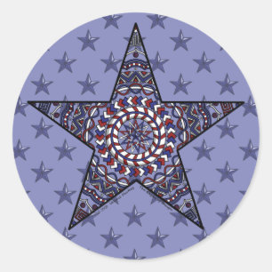 Rond Sticker Star of Independence