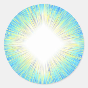 Rond Sticker Sun Burst