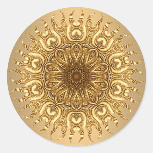 Rond Sticker Sun d'or (Devant)