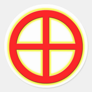 Rond Sticker Sun Wheel