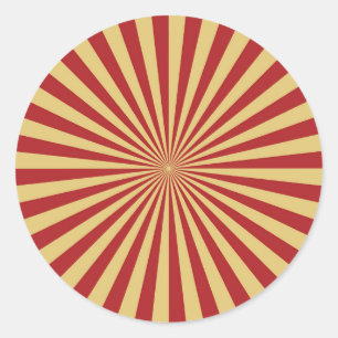 Rond Sticker Sunburst Retro : Conception Vintage du mil