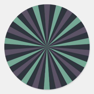 Rond Sticker Sunburst vintage : Retro Mid Century Moder