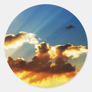 Rond Sticker Sunset