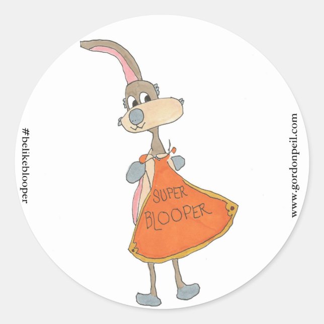 Rond Sticker Super Blooper Classic Round (Devant)