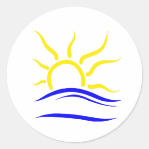 Rond Sticker Symbole Naturiste