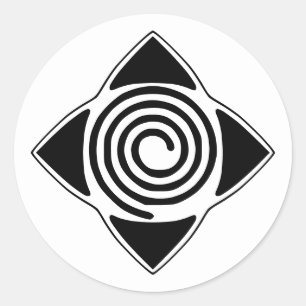 Rond Sticker Symbole Spiral du logo de l'hypnose partou