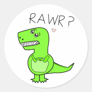 Rond Sticker T-Rex