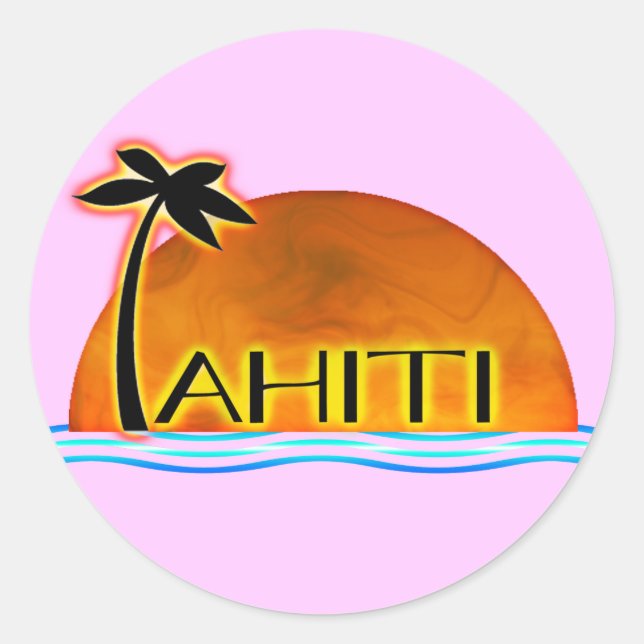 Rond Sticker Tahiti (Devant)