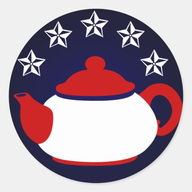 Rond Sticker Tea Party (Devant)