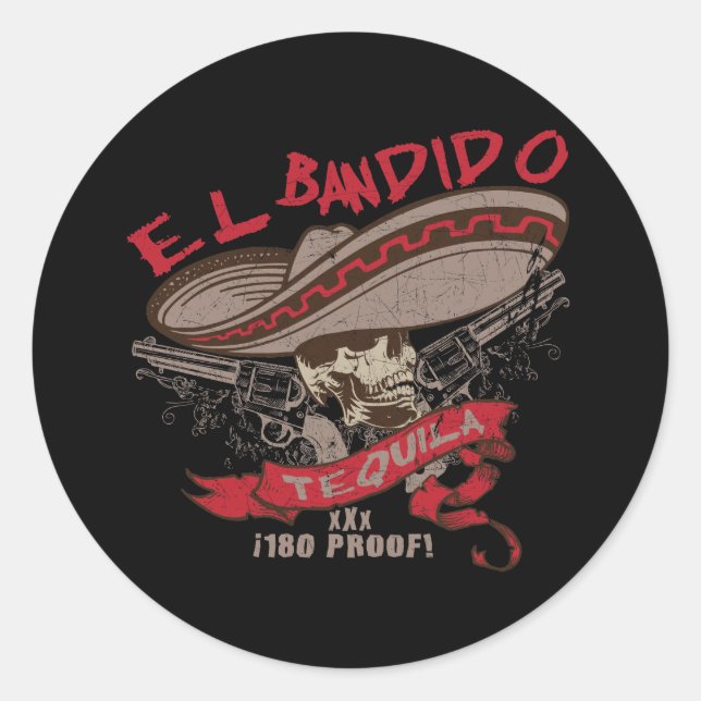 Rond Sticker Tequila El Bandido (Devant)