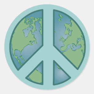 Rond Sticker Terre pacifique