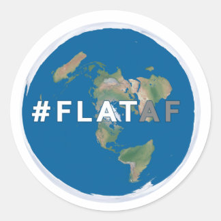 Rond Sticker Terre Plate | #flataf