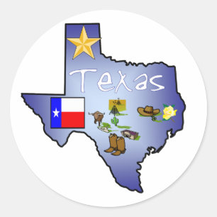 Rond Sticker Texas