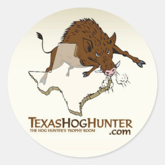 Rond Sticker TexasHogHunter.com
