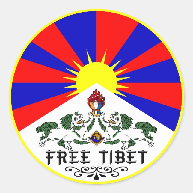 Rond Sticker Tibet libre (Devant)