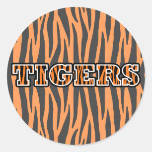 Rond Sticker Tigers