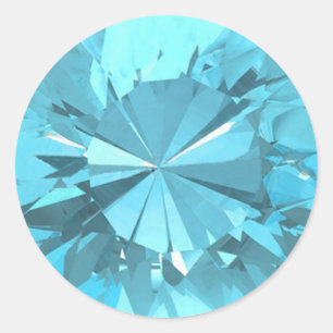 Rond Sticker Topaz 3 bleu