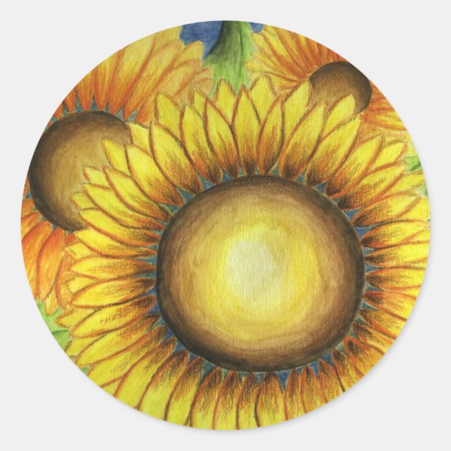 Rond Sticker tournesol (Devant)