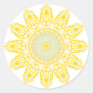 Rond Sticker tournesol