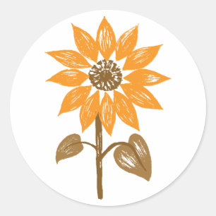 Rond Sticker tournesol