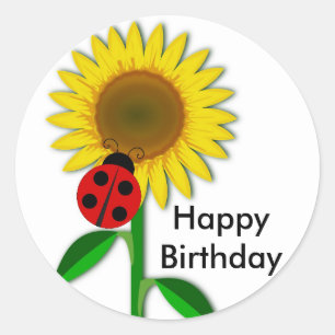 Rond Sticker Tournesol rond, Glossy