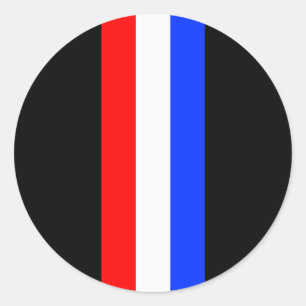 Rond Sticker Tri-Bar Rouge Blanc Bleu