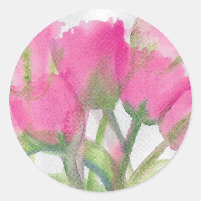 Rond Sticker Tulip Rose (Devant)
