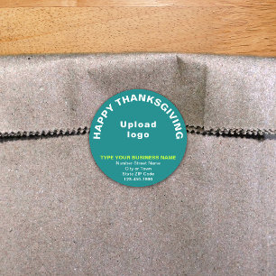 Rond Sticker Turquoise ronde Thanksgiving