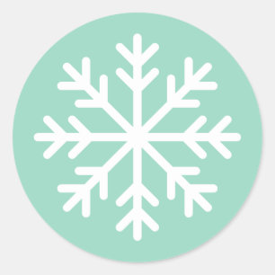 Rond Sticker Turquoise souple pour flocon de neige