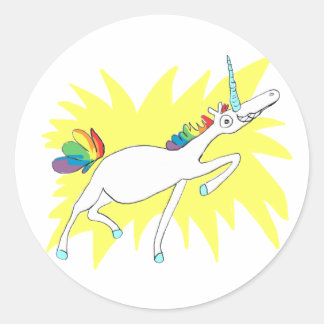 Rond Sticker Unicorn