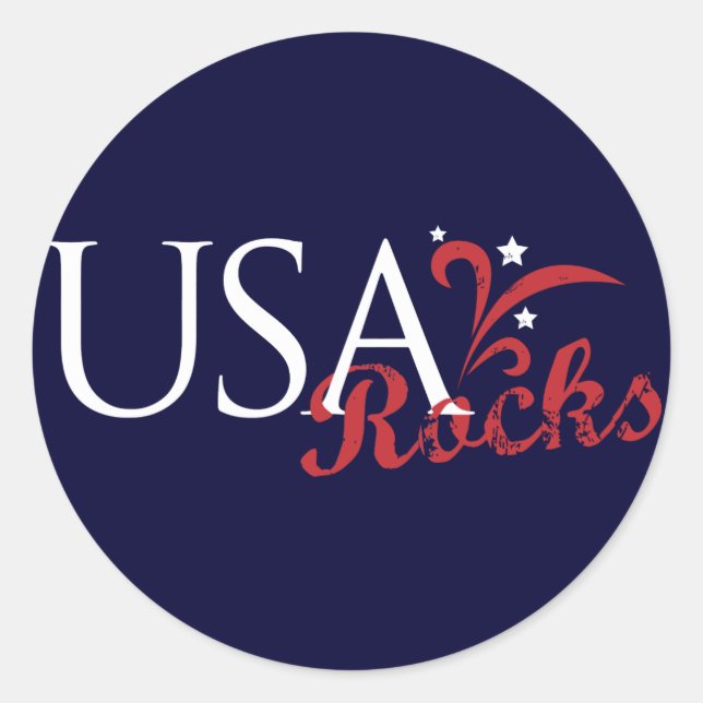 Rond Sticker USA Rocks (Devant)