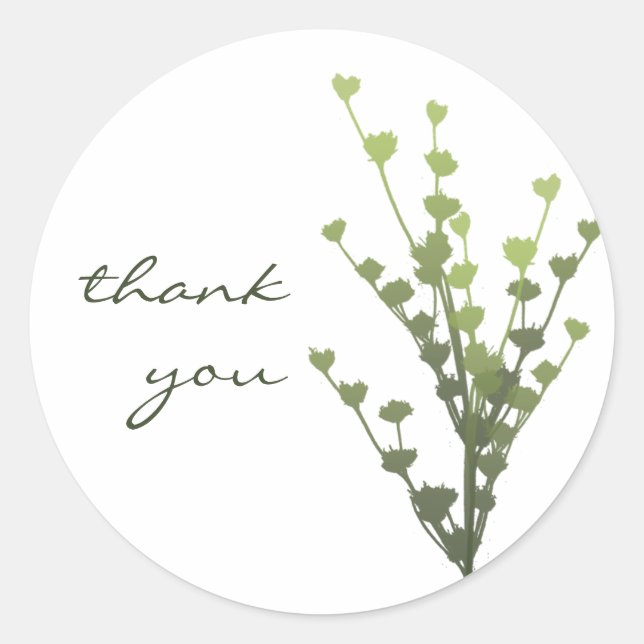 Rond Sticker vert simple - Merci (Devant)