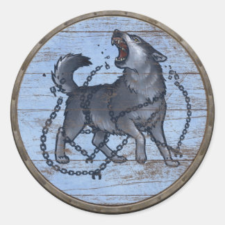 Rond Sticker Viking Shield - Fenrir