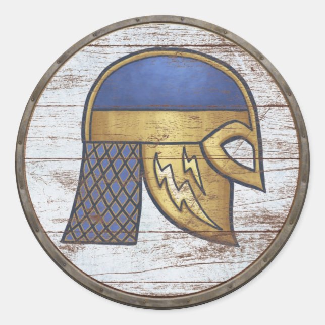 Rond Sticker Viking Shield - Helm (Devant)
