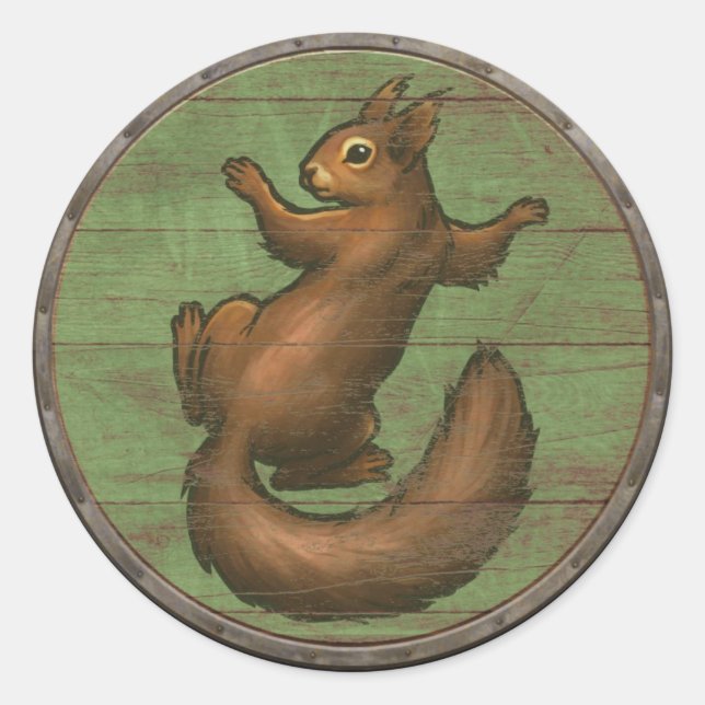 Rond Sticker Viking Shield - Ratatoskr (Devant)