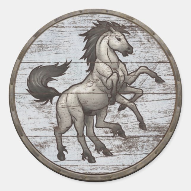 Rond Sticker Viking Shield - Sleipnir (Devant)