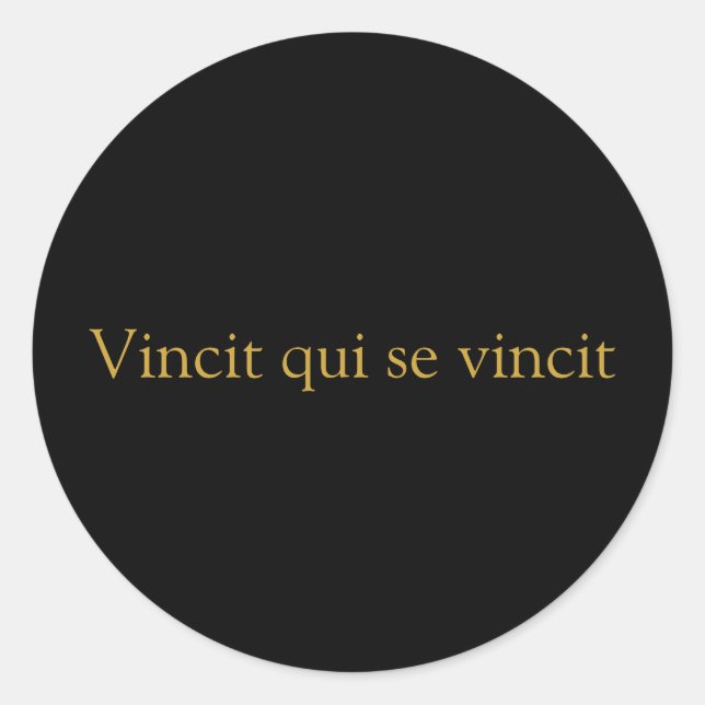 Rond Sticker Vincit qui se vincit (Devant)