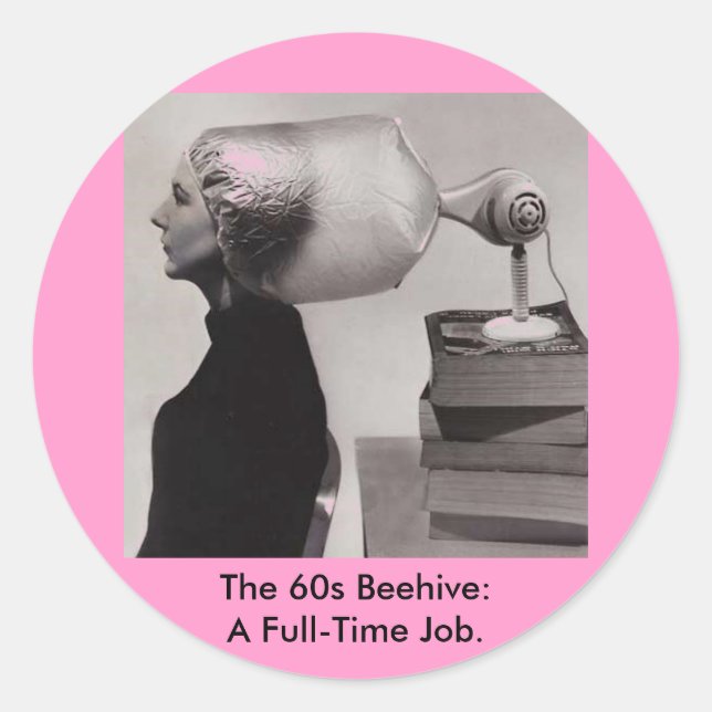 Rond Sticker vintage ~ 60 Beehive Hairdo (Devant)