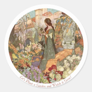 Rond Sticker vintage Charles Robinson Gardening