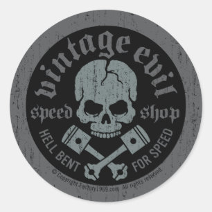 Rond Sticker Vintage Evil VE014 Classic Round