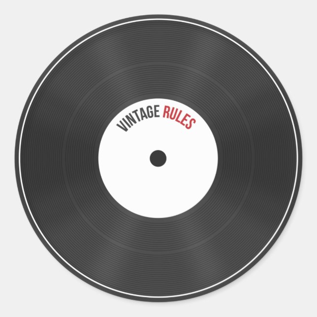 Rond Sticker vintage Rules (Devant)