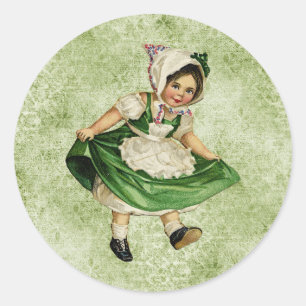 Rond Sticker vintage St Patrick's Day Classic Round