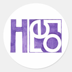 Rond Sticker violet Bonjour